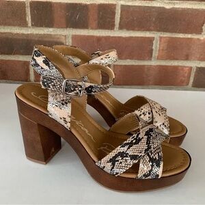 Sam Edelman Brown Platform Sandals with Chunky Heel